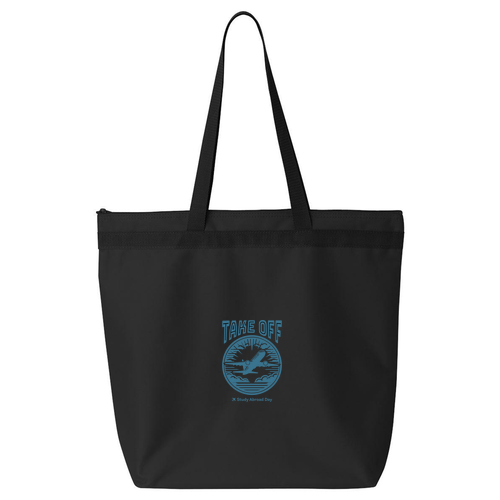 Liberty Bags Large Tote with Zipper -- Black