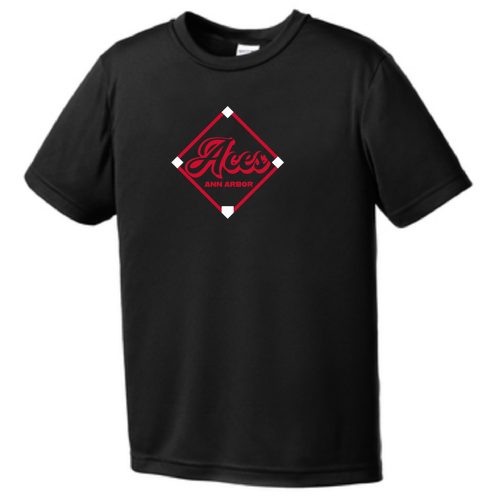 Youth Sport Tek Competitor Wicking Tee -- Black