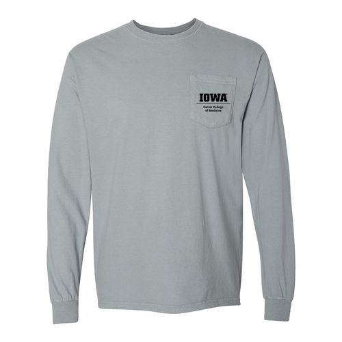 Comfort Colors Adult Long Sleeve Pocket Tee -- Granite