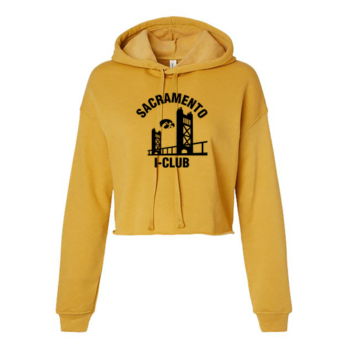 Bella Canvas Ladies' Cropped Fleece Hoodie -- Heather Mustard