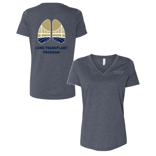 Women's Relaxed V-Neck Tee -- Heather Navy