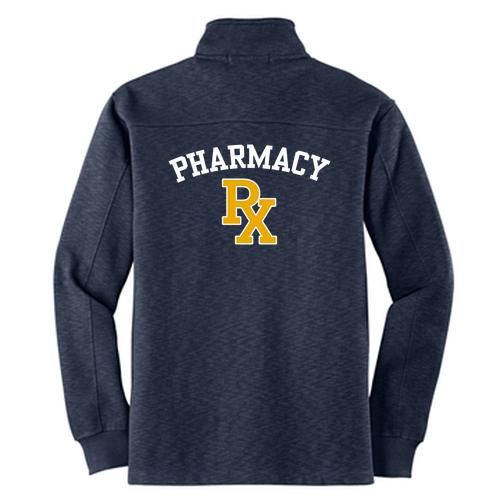 Port Authority Slub Fleece Quarter Zip Pullover -- Navy
