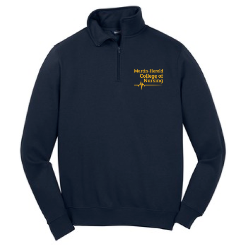 Embroidered Sport Tek Quarter Zip Sweatshirt -- True Navy