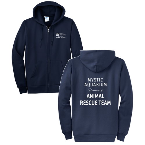 Mystic Aquarium Animal Rescue Program Full Zip Hoody (Navy)