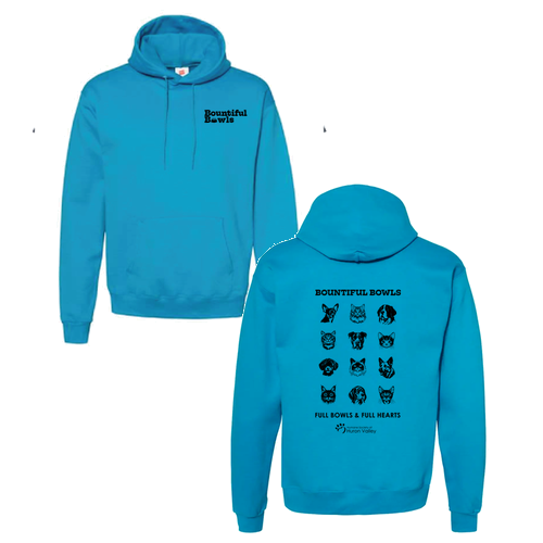 Hanes Unisex EcoSmart Hooded Sweatshirt -- Teal