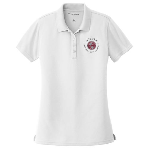 Port Authority Ladies Dry Zone UV Micro Mesh Polo -- White