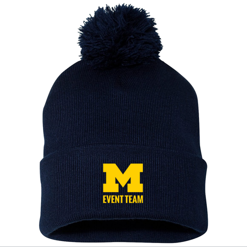 Sportsman Pom Pom Knit Hat -- Navy