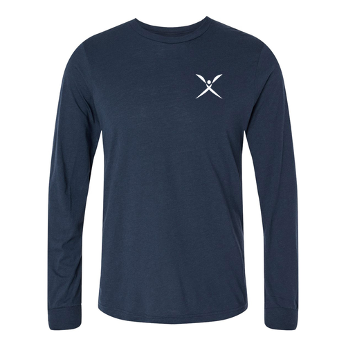 Bella+Canvas Navy Triblend Long Sleeve Tee
