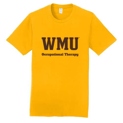 WMU Occupational Therapy Port & Company Fan Favorite Tee -- Bright Gold