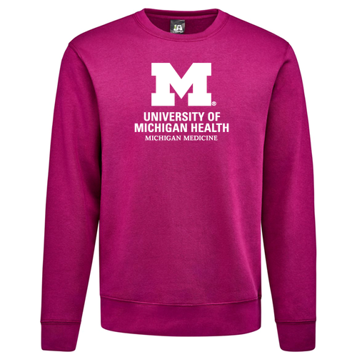 J. America Soft BTB Fleece Crewneck Sweatshirt -- Boysenberry