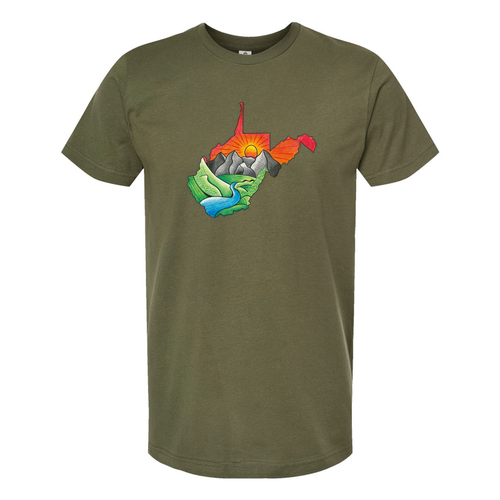Tultex Unisex Tee with Tear Away Tag -- Military Green