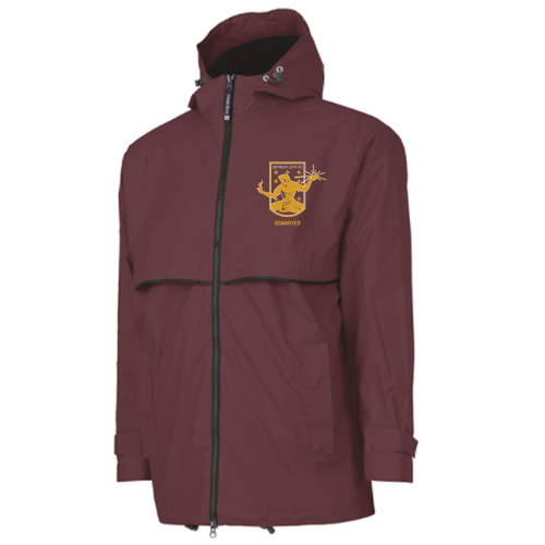 Charles River New England Rain Jacket -- Maroon / Black