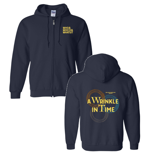 Gildan Full Zip Hooded Sweatshirt -- Navy