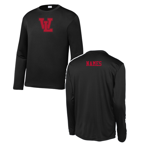 Youth Sport Tek Long Sleeve Wicking Competitor Tee -- Black