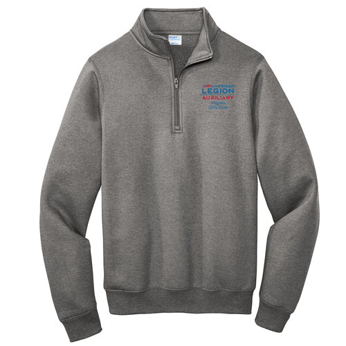 Port and Company Core Fleece Quarter-Zip Pullover Sweatshirt -- Graphite Heather