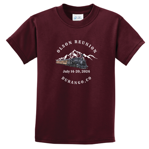 Port and Company Youth 100% Cotton Essential T-Shirt -- Athletic Maroon