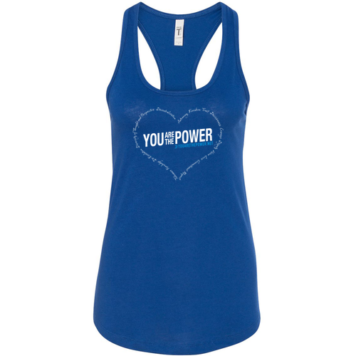 Heart Next Level Ladies Ideal Racerback Tank -- Royal