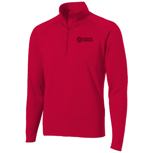 Sport Tek Sport Wick Stretch Half Zip Pullover -- Deep Red