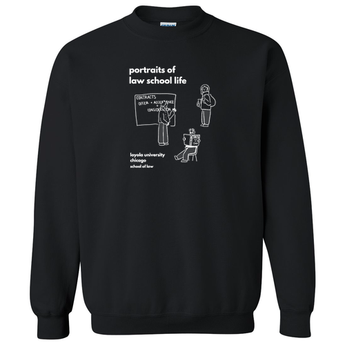 Portraits Of Law School Crewneck Sweatshirt -- Black