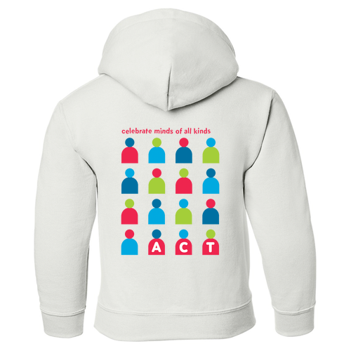 Gildan Heavy Blend Youth Hooded Sweatshirt -- White