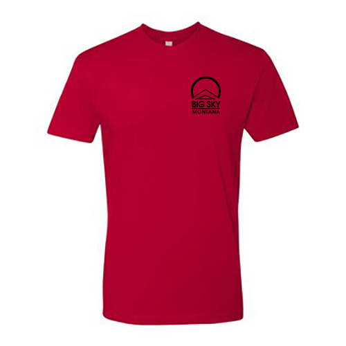 Big Sky Montana Logo 2 Black Ink -- Short Sleeve Red