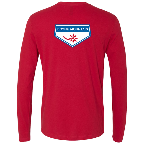 Boyne Mountain Logo 2 Full Color -- Long Sleeve Red