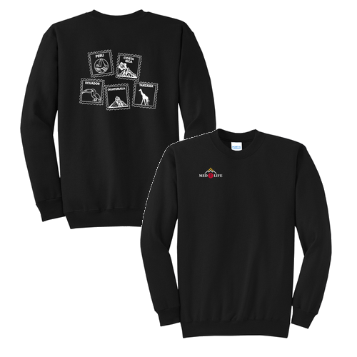 Jet Black Port and Company Classic Crewneck Sweatshirt