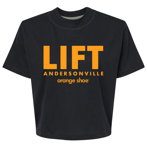 LIFT Andersonville Women's Crop Tee-- Blended Black