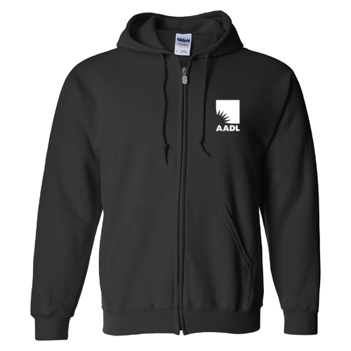 Gildan Full Zip Hooded Sweatshirt -- Black [HIDE]
