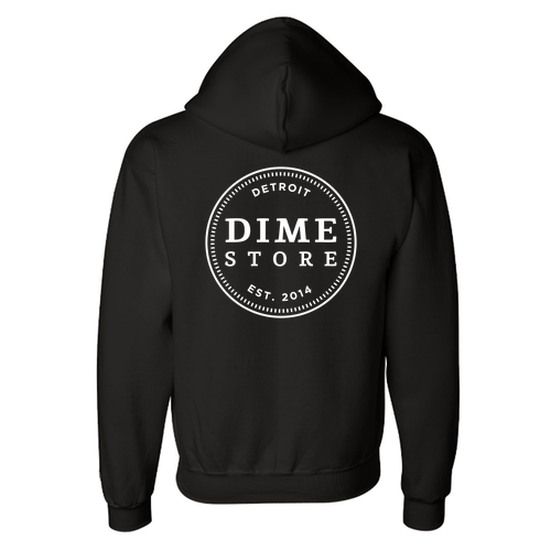 Champion Powerblend Full-Zip Hooded Sweatshirt -- Black