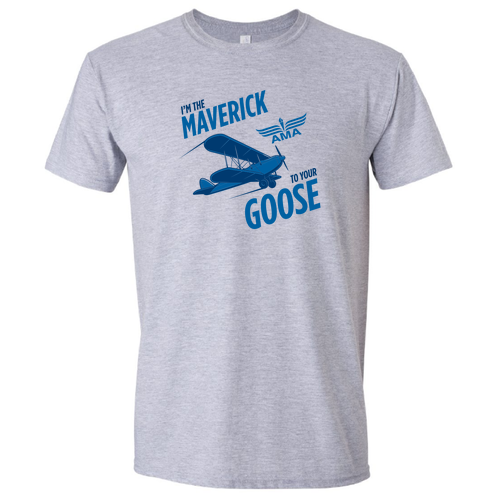 Gildan SoftStyle Maverick to Goose Plane T-Shirt -- Sport Grey