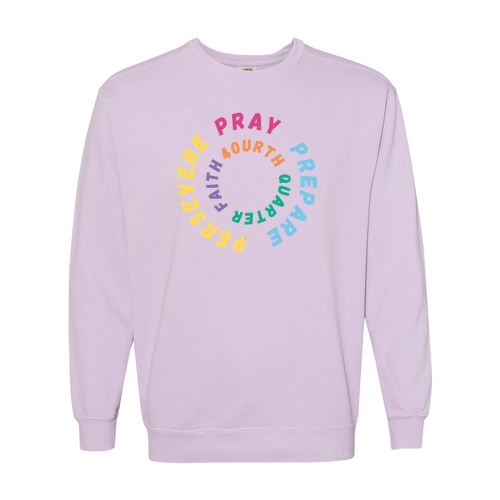 God Will See Me Through Crewneck Sweatshirt -- Orchid