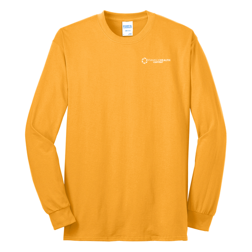 Port and Company Long Sleeve 50/50 T Shirt -- Gold