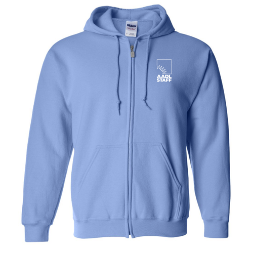 Regular Gildan Full Zip Hooded Sweatshirt -- Carolina Blue