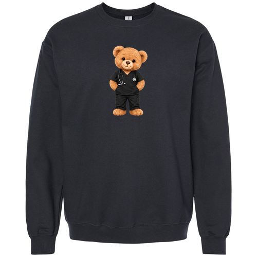Gildan Adult Softstyle Fleece Crew Sweatshirt -- Black