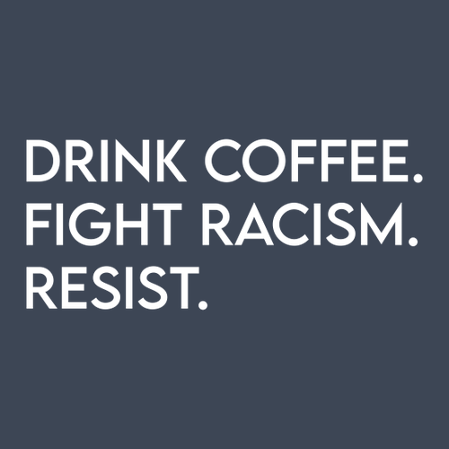 Mens/Unisex Next Level Soft Fitted Triblend Tee -- Legion Blue, Drink Coffee