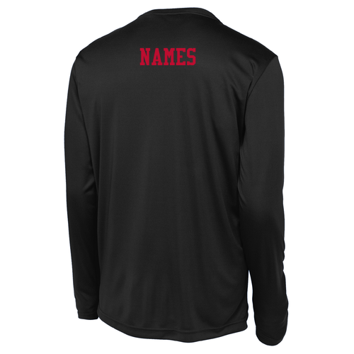 Youth Sport Tek Long Sleeve Wicking Competitor Tee -- Black