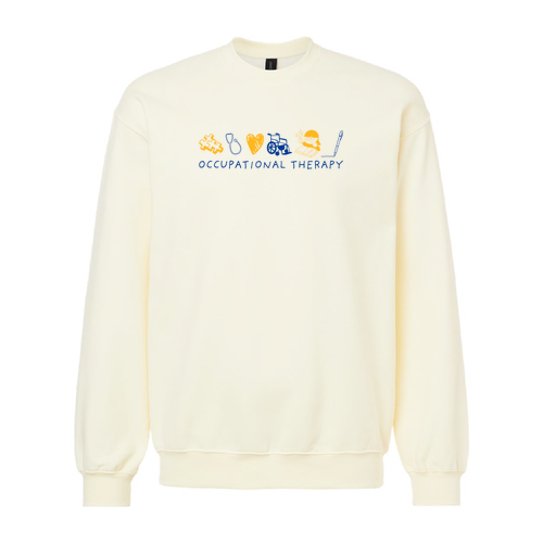 Gildan Adult Softstyle Fleece Crew Sweatshirt -- Off White