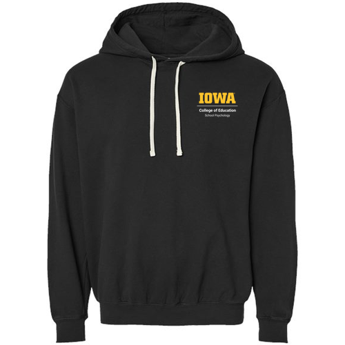 Comfort Colors Unisex Garment-Dyed Lightweight Fleece Hooded Sweatshirt -- Black