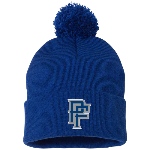 Sportsman Pom Pom Knit Hat -- Royal Blue