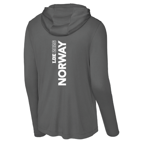 Sport-Tek Posi-UV Pro Long Sleeve Hoodie -- Dark Smoke Grey