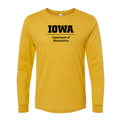 Biostatistics Bella Canvas Unisex Jersey Longsleeve Tee -- Mustard