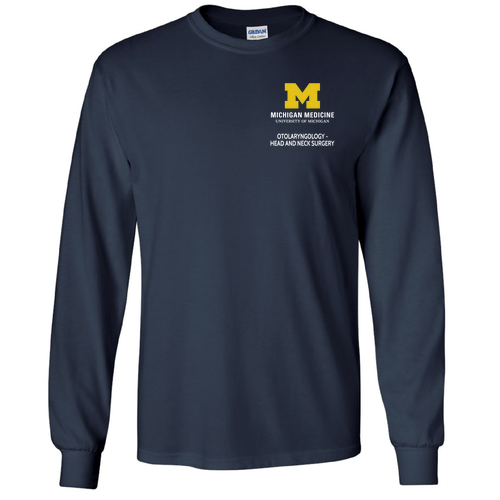 Mens/Unisex Gildan Ultra Cotton Longsleeve Basic T-Shirt -- Navy