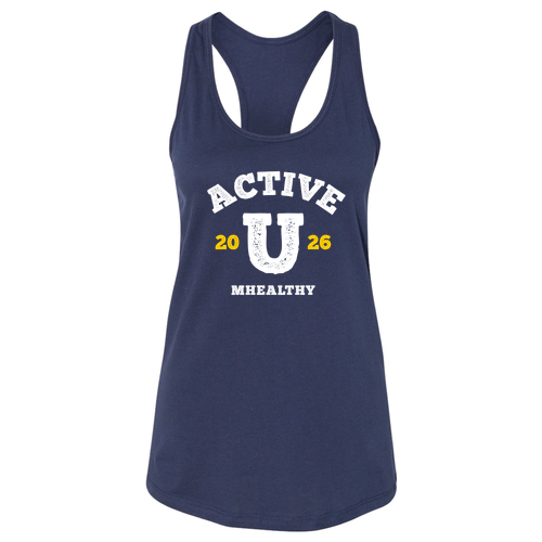 Ladies Jersey Racerback Tank -- Navy
