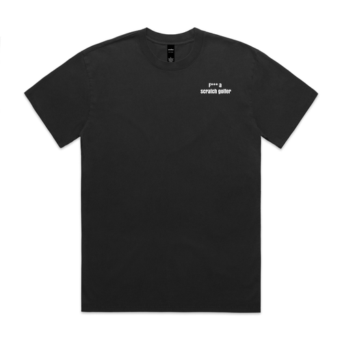 Scratch Golfer Tee -- Faded Black