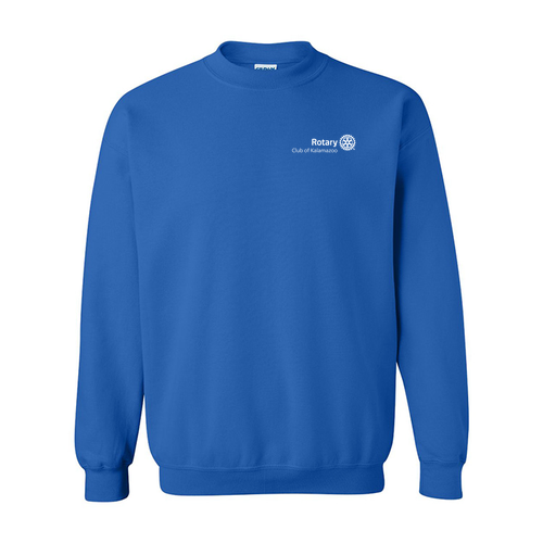 Rotary Club of Kalamazoo Gildan Heavy Blend Crew Neck Sweatshirt -- Royal