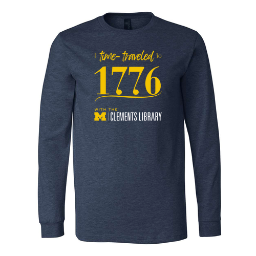 Bella Canvas Soft Fitted CVC Long Sleeve Tee -- Heather Navy