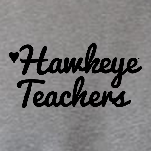 Hawkeye Teachers Next Level Apparel Women’s Heavyweight Boxy Tee -- Heather Gray