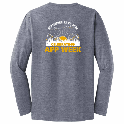 District Made Mens Perfect Weight Long Sleeve Tee -- Heathered Navy