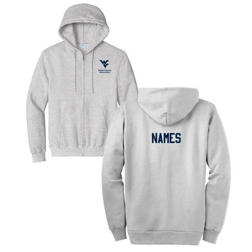 Port and Company Full Zip Hoodie -- Ash